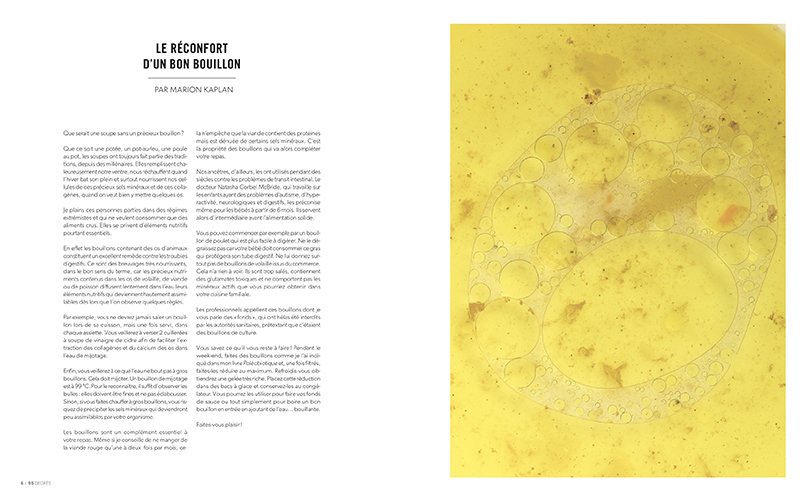 article de marion kaplan soupes et bouillons
